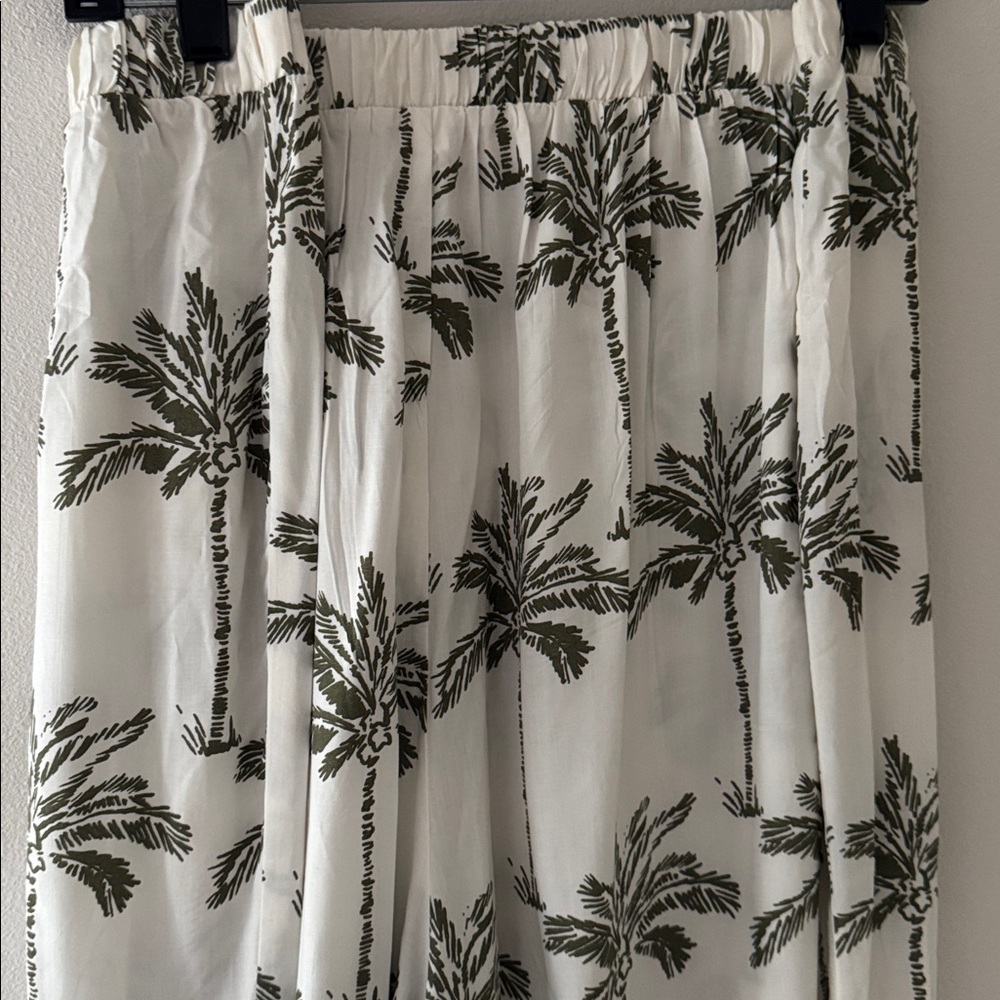 SWIM By Cacique Palm Tree Print Wide-Leg Cover Up Pants Swim wear Sz 22/24 - Picture 6 of 9